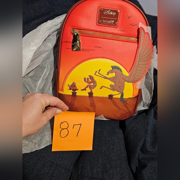 Loungefly Disney Hercules 25TH Anniversary Sunset Backpack and Wallet - Picture 3 of 10